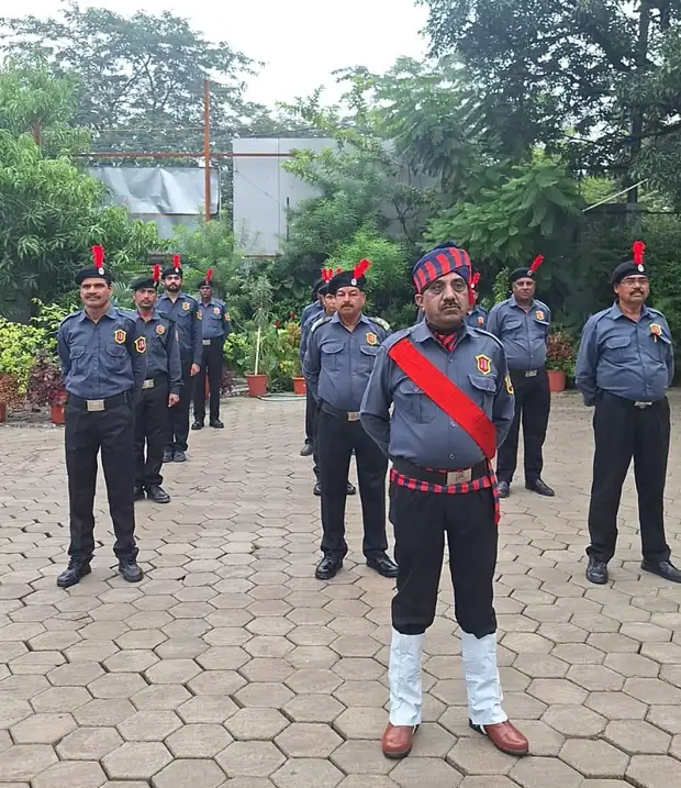 Jai Ranjeet guards standing in parade formation